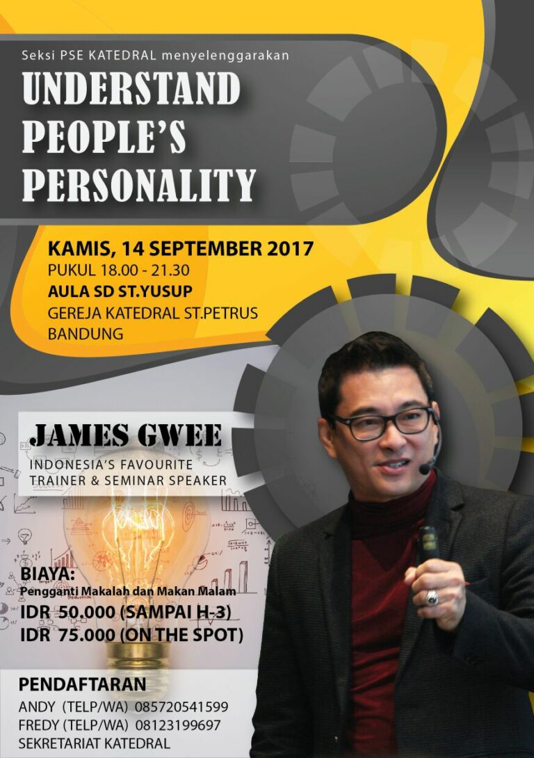 (14 Sept) Seminar bersama Mr.James Gwee “UNDERSTAND PEOPLE