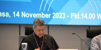 Ketua KWI Mgr. Antonius Subianto Bunjamin OSC Sidang KWI 2023