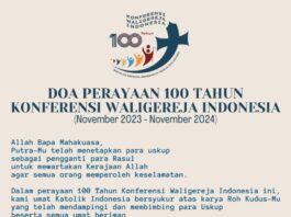 Doa Perayaan 100 Tahun Konferensi Waligereja Indonesia (KWI