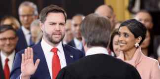 Presiden terpilih Donald Trump dan Wakil Presiden terpilih JD Vance telah resmi dilantik. Kini keduanya resmi menjadi pasangan Presiden dan Wakil Presiden AS. (Kevin Lamarque/Pool Photo via AP)