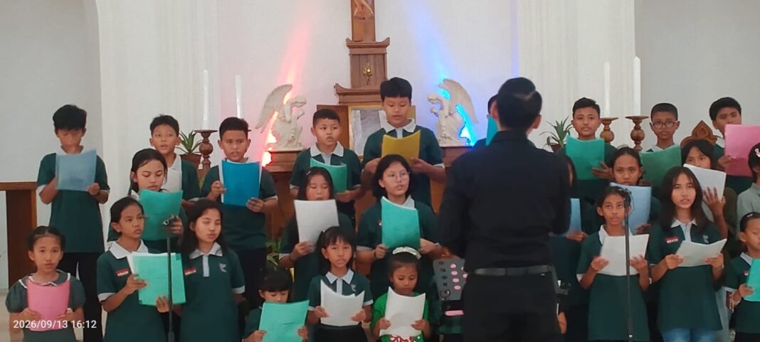 Suara Anak-Anak Cresendo Meriahkan HUT Paroki St. Vincentius a Paulo Gunung Putri